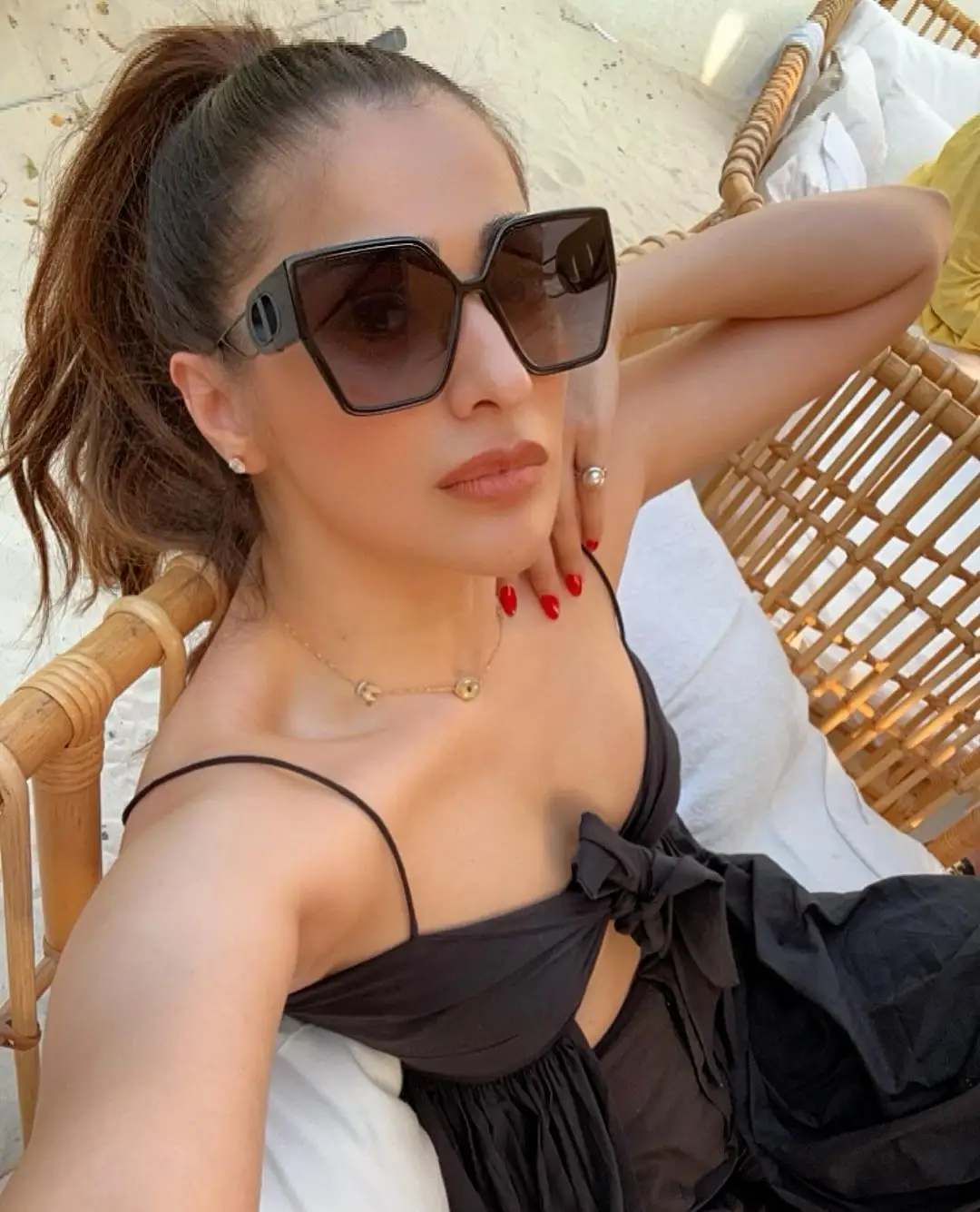 Raai Laxmi enjoying in Dubai Beaches
