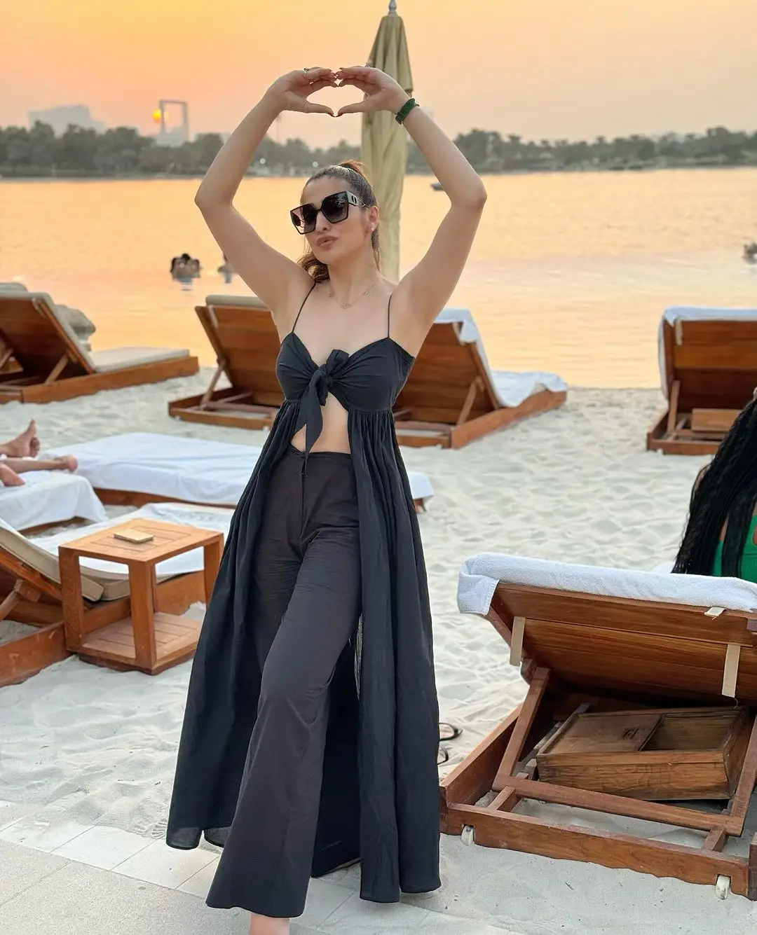 Raai Laxmi enjoying in Dubai Beaches