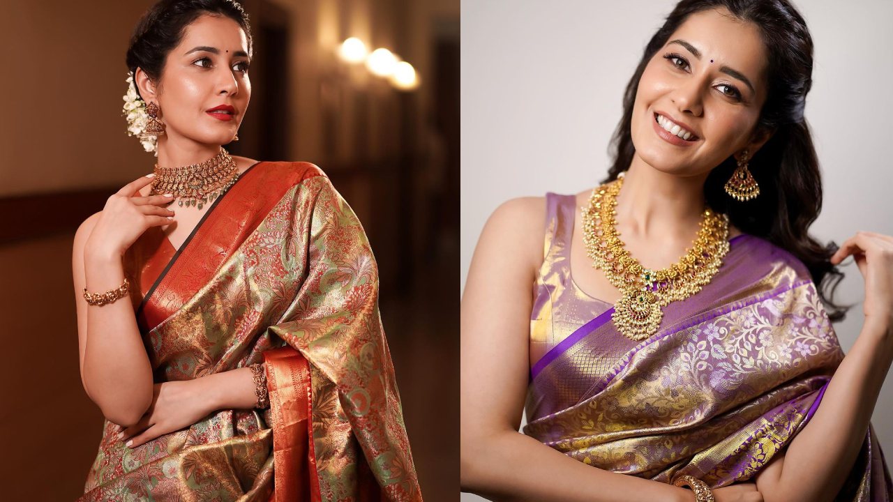 Raashii Khanna : పట్టుచీరలో పద్దతిగా మెరిసిపోతున్న రాశీఖన్నా..