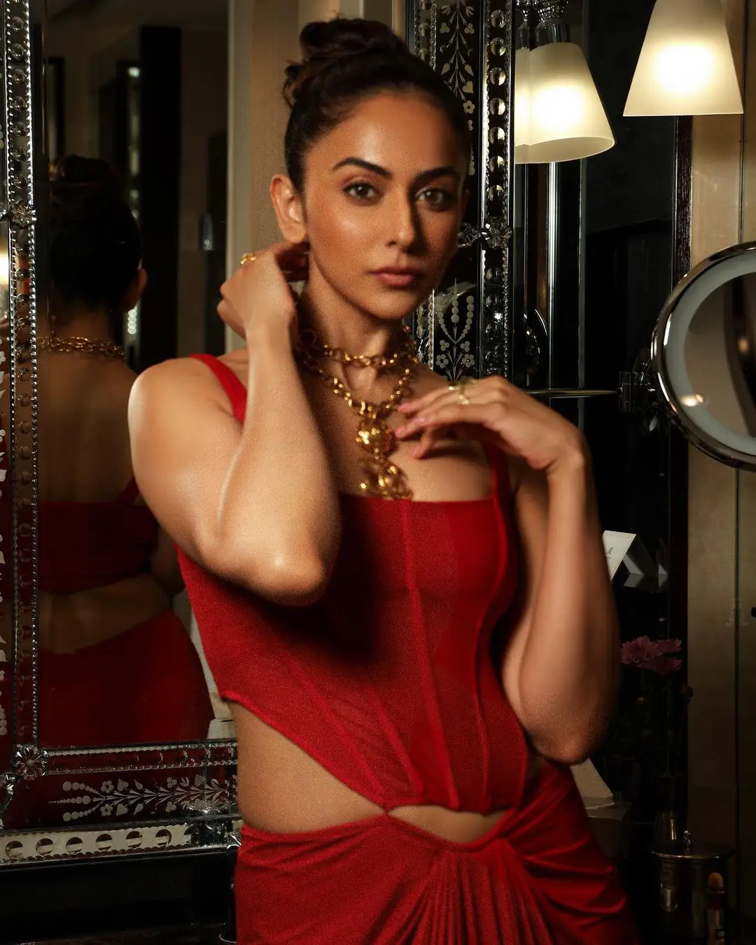 Rakul Preet Singh Sizzling Looks in Red Dress