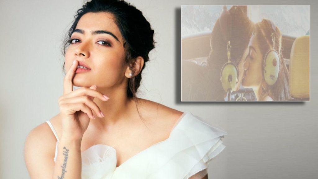 Rashmika Mandanna lip kiss to bollywood hero in aeroplane