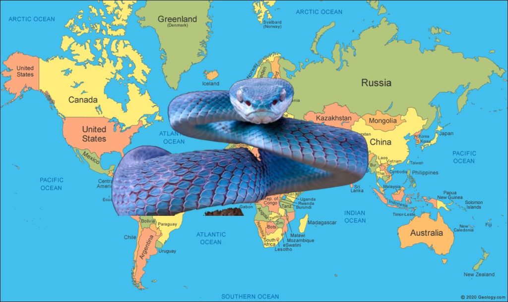 Snake Less Countries In world