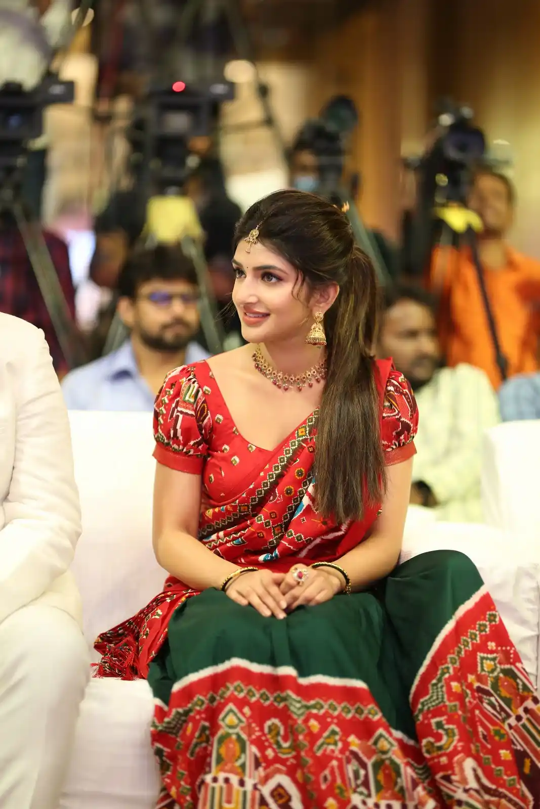 Sreeleela Stunning Looks in Half Saree