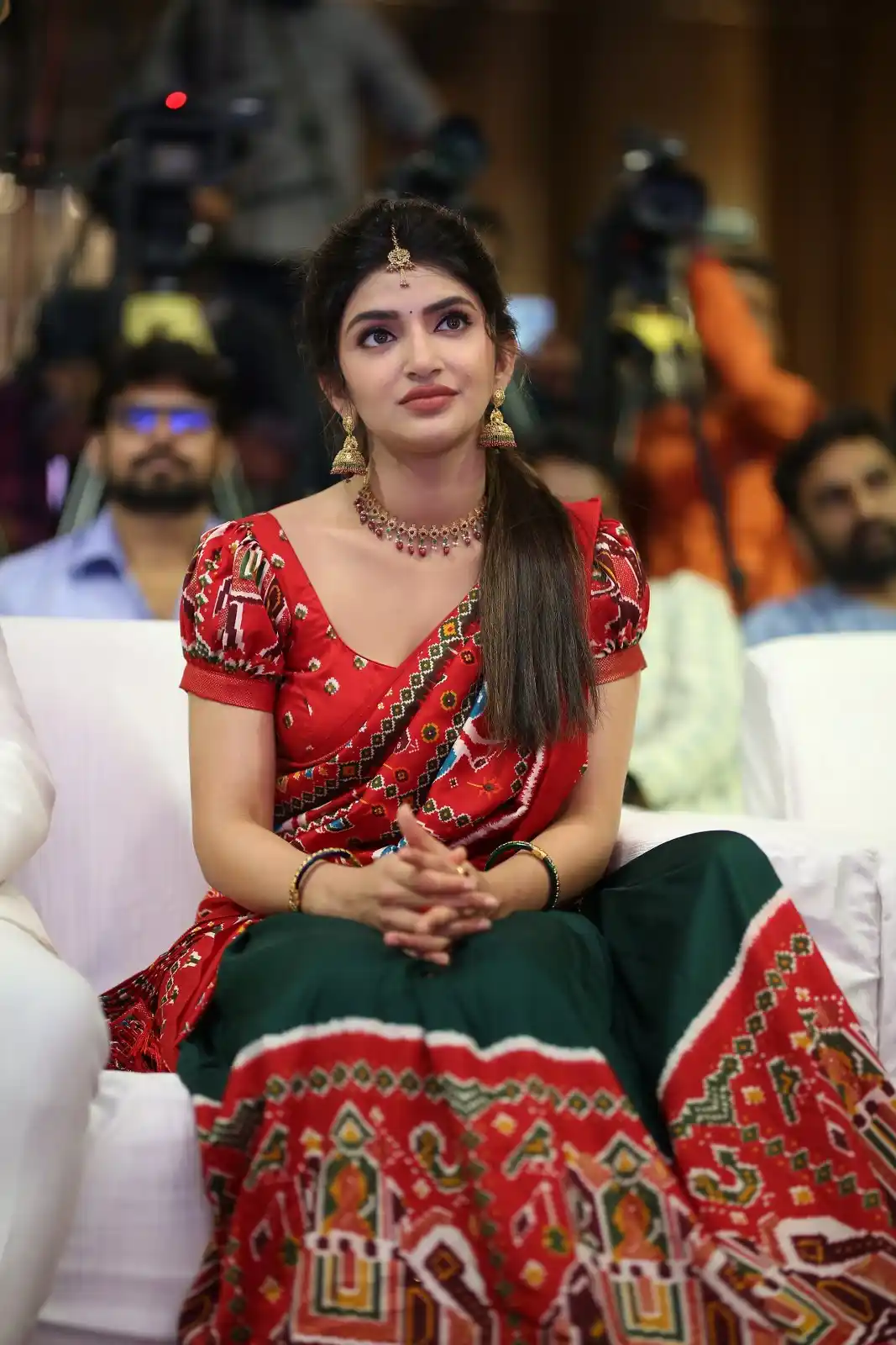 Sreeleela Stunning Looks in Half Saree