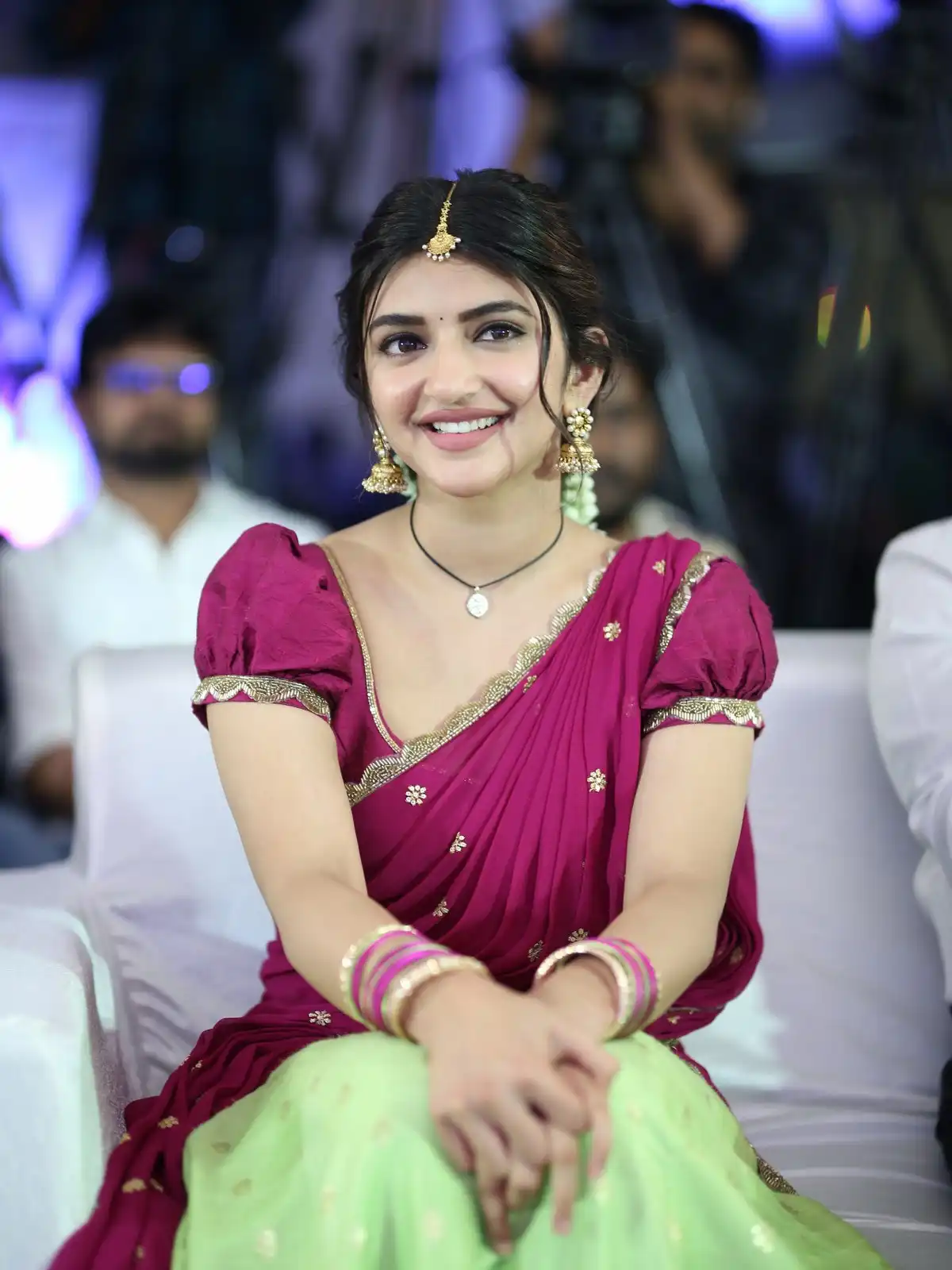 Sreeleela Looks like Vijji Papa Character in Bhagavanth Kesari Movie Press Meet