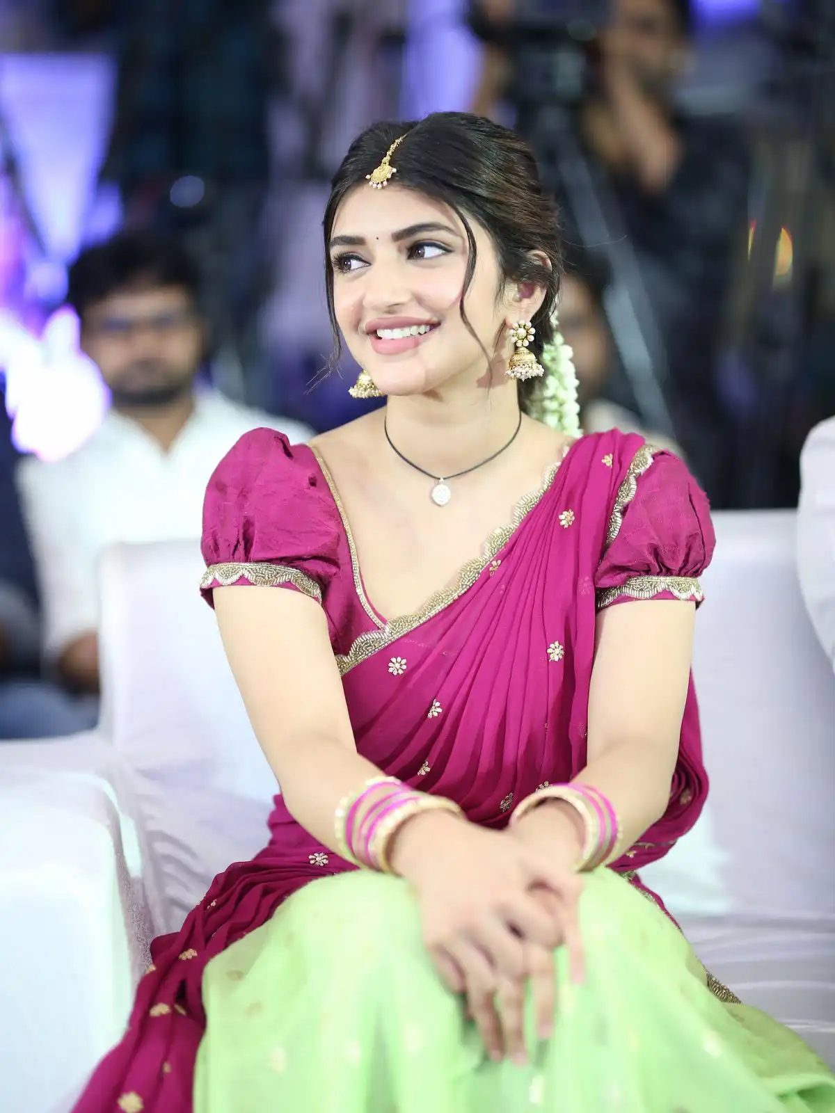 Sreeleela Looks like Vijji Papa Character in Bhagavanth Kesari Movie Press Meet
