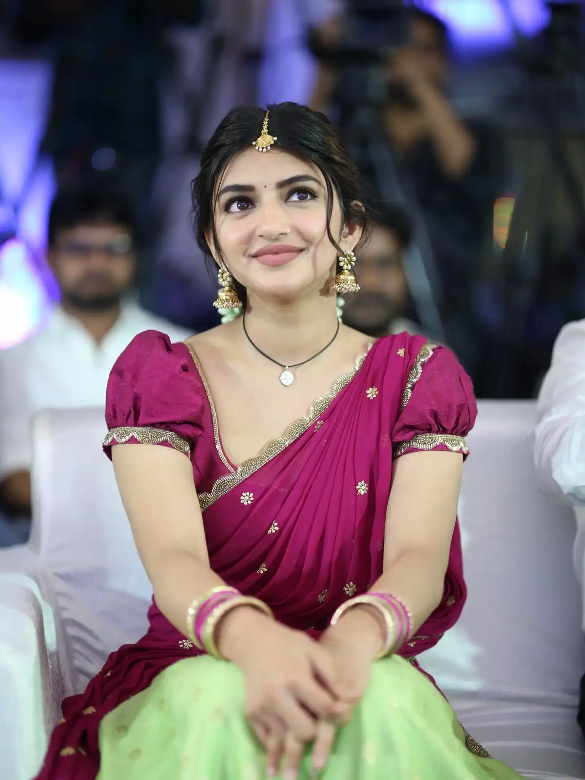 Sreeleela Looks like Vijji Papa Character in Bhagavanth Kesari Movie Press Meet