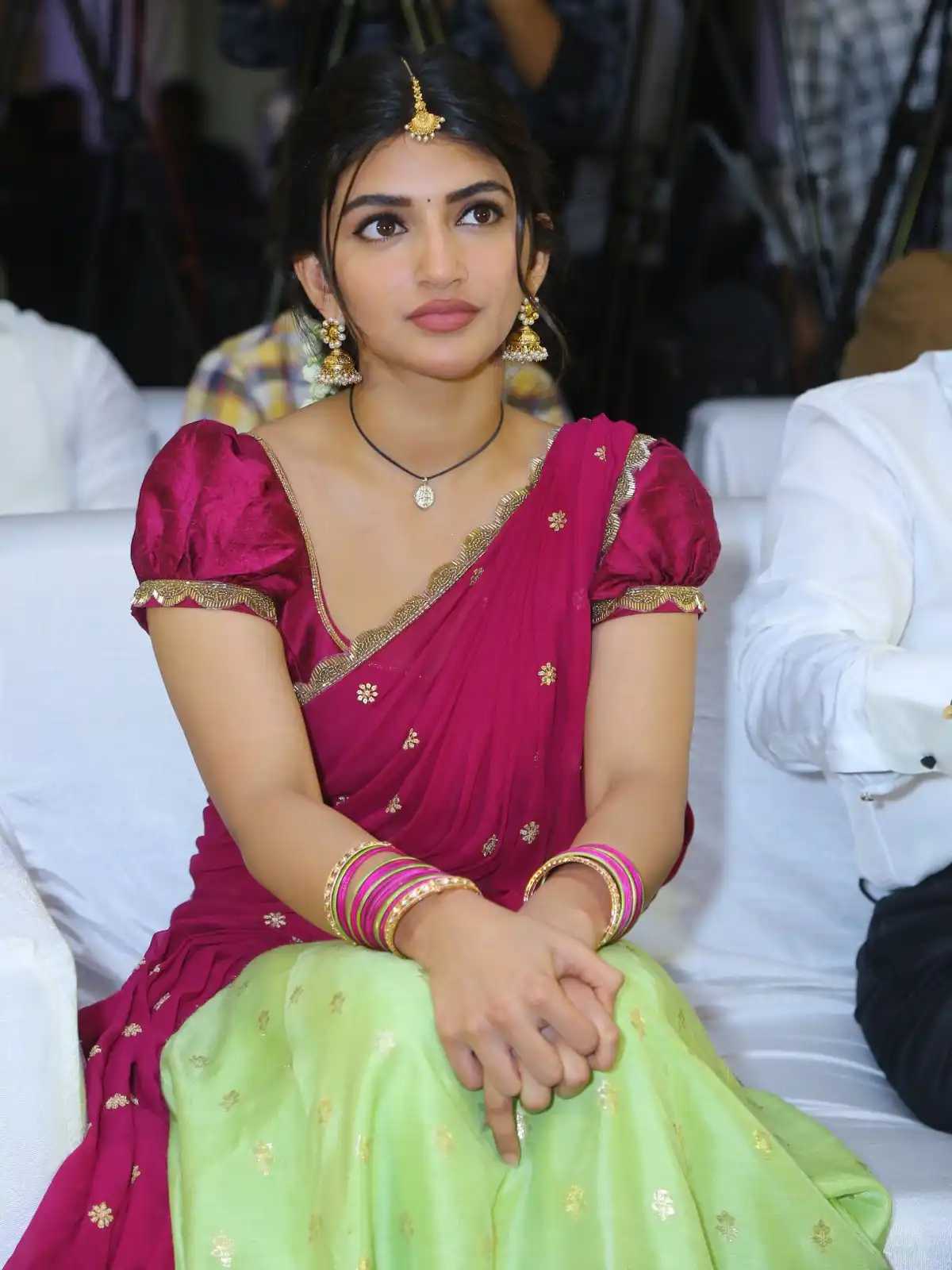 Sreeleela Looks like Vijji Papa Character in Bhagavanth Kesari Movie Press Meet