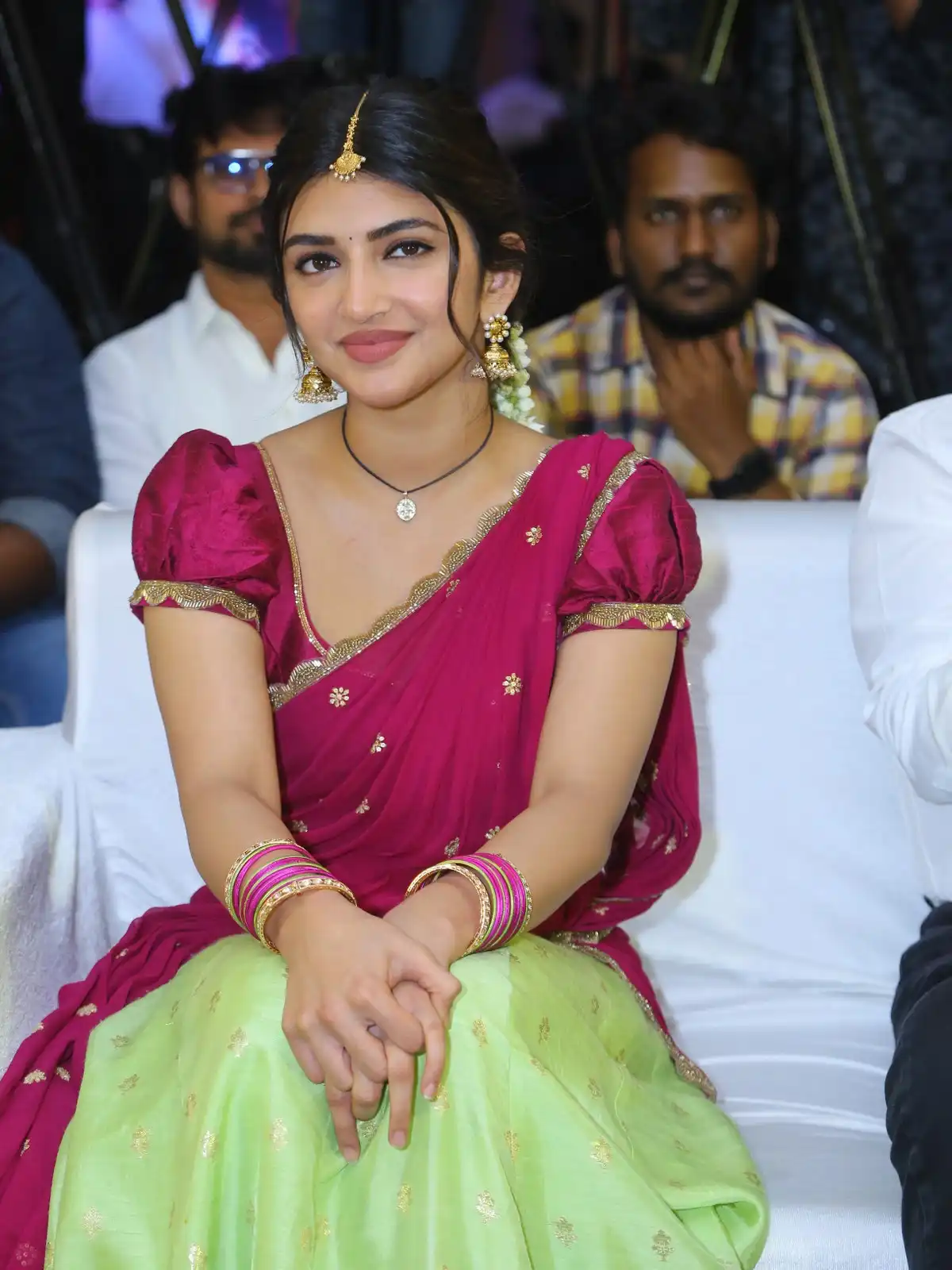 Sreeleela Looks like Vijji Papa Character in Bhagavanth Kesari Movie Press Meet