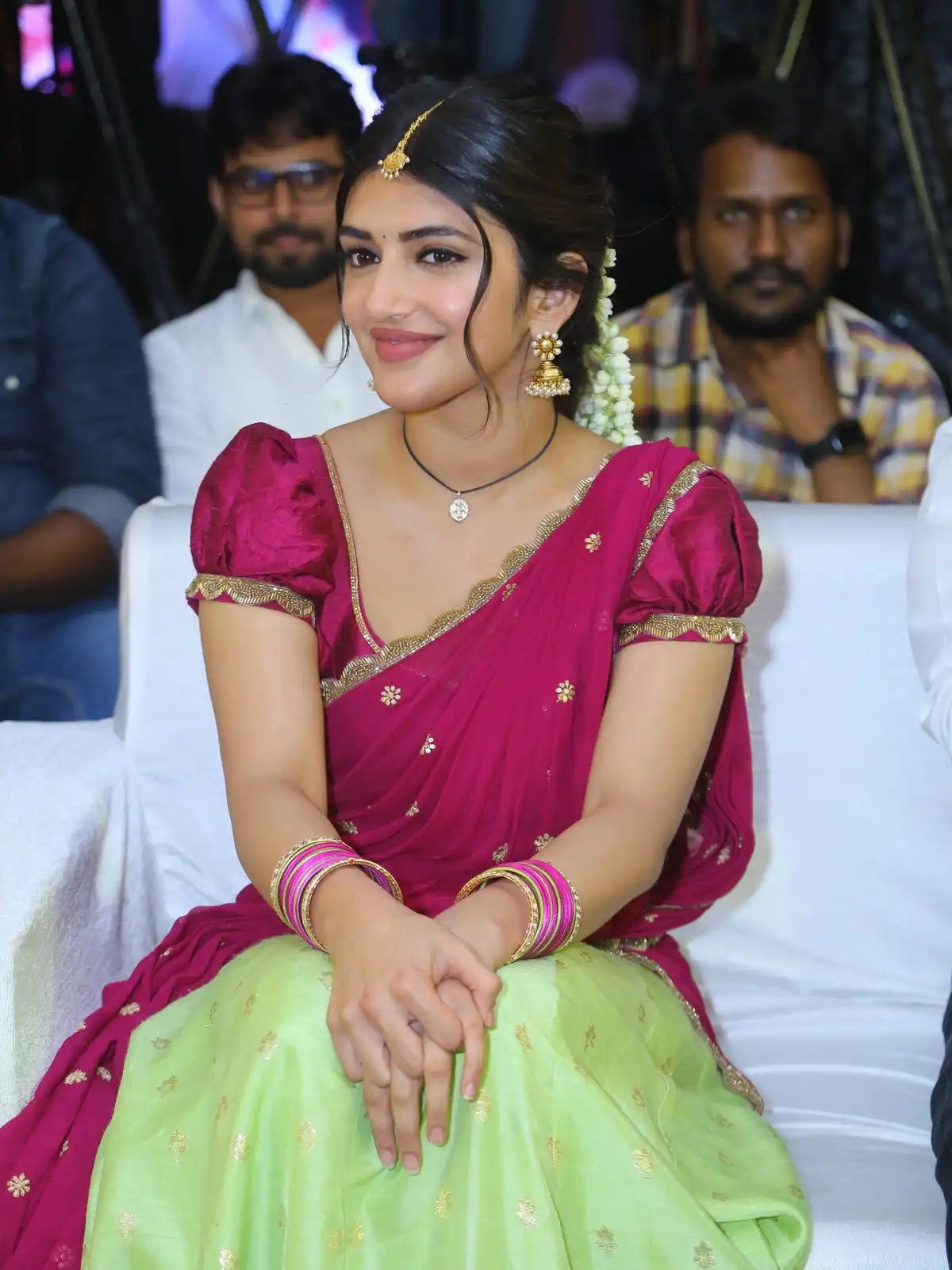 Sreeleela Looks like Vijji Papa Character in Bhagavanth Kesari Movie Press Meet
