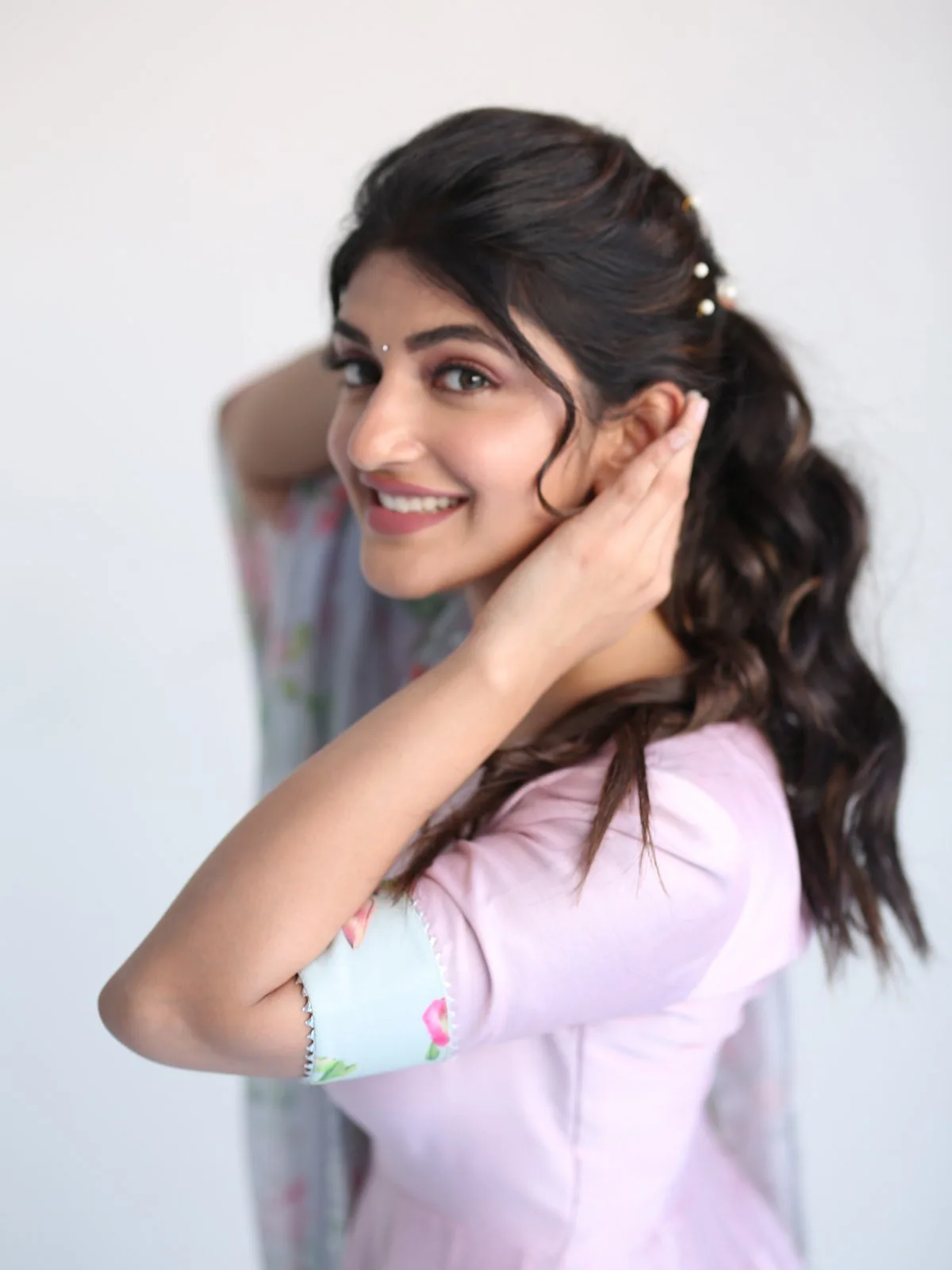 Sreeleela Cute Photos At Bhagavanth Kesari promotions
