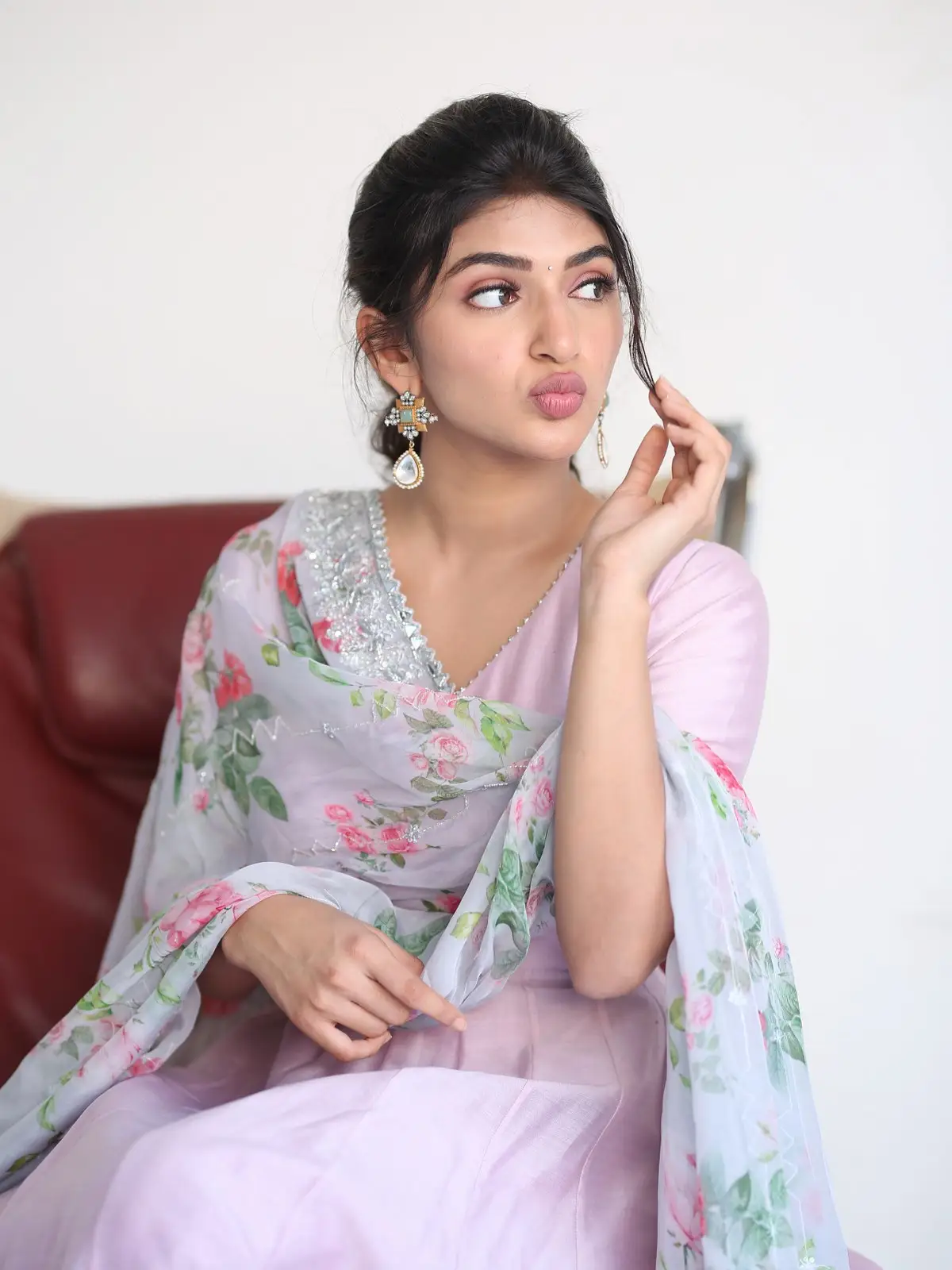 Sreeleela Cute Photos At Bhagavanth Kesari promotions