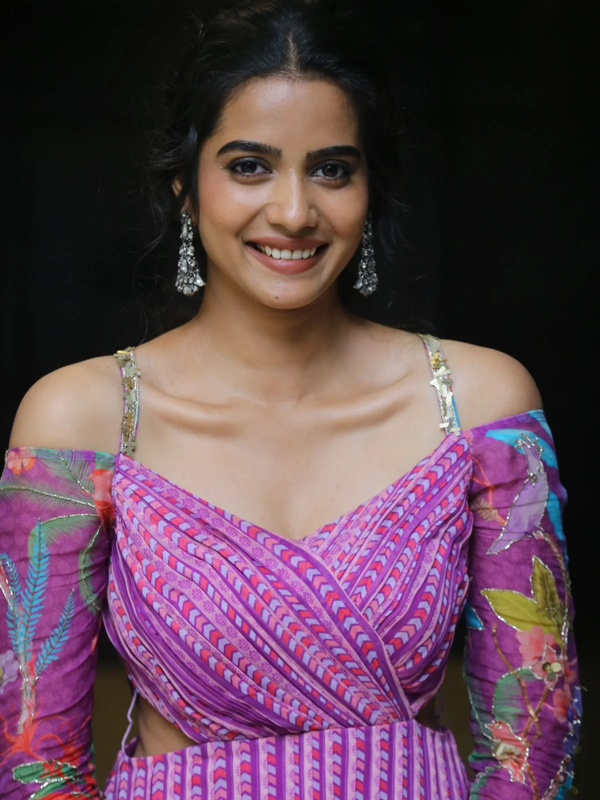 Sri Gouri Priya in Long Frock at MAD Movie Promotions