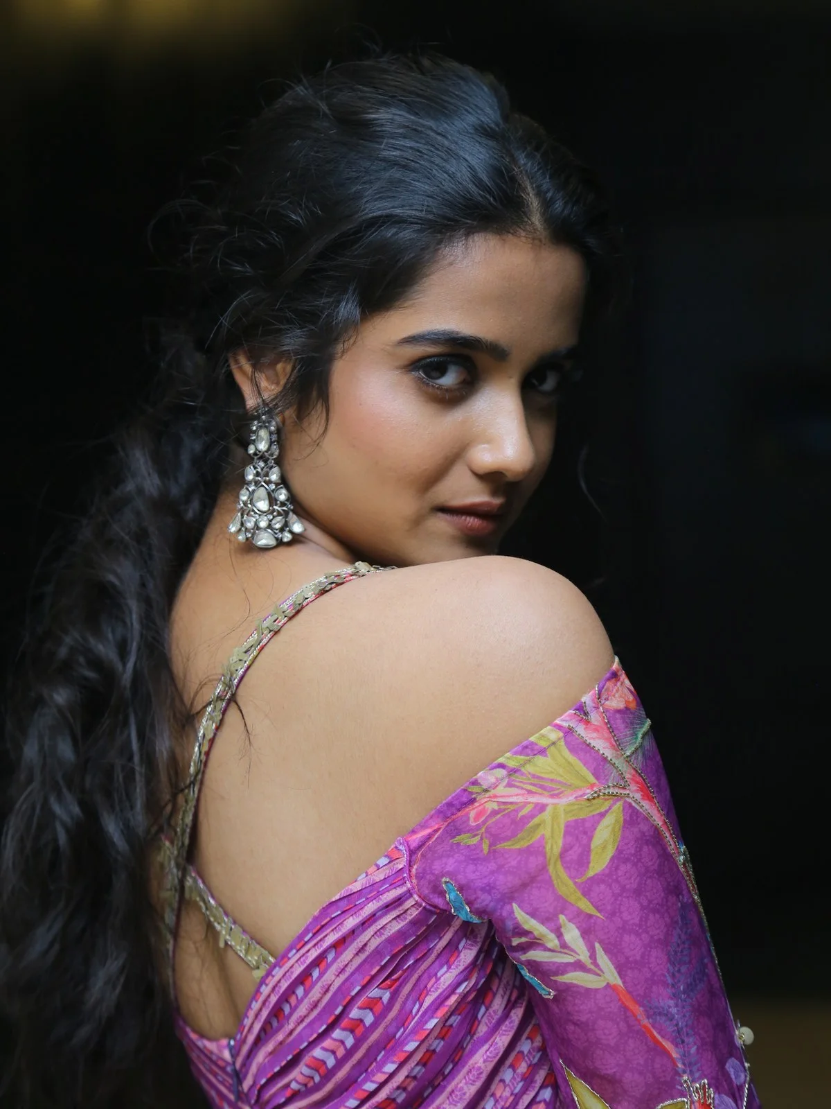 Sri Gouri Priya in Long Frock at MAD Movie Promotions