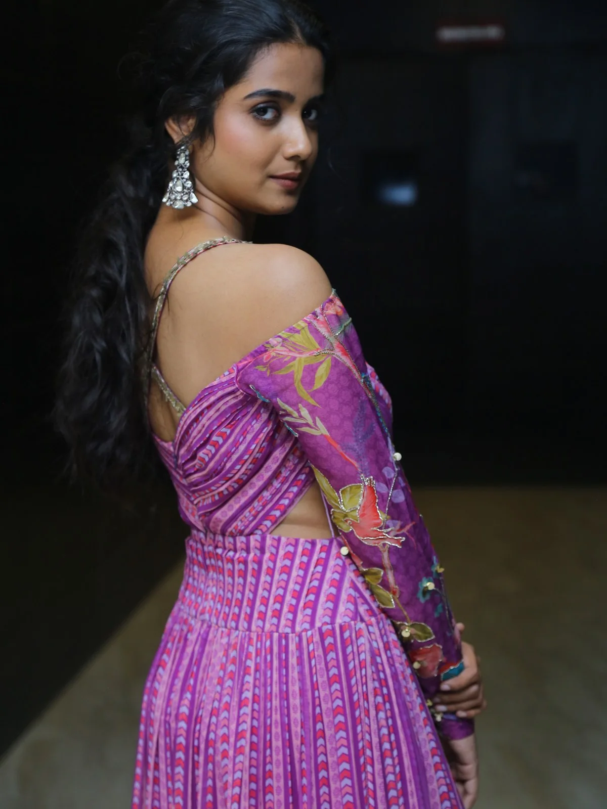Sri Gouri Priya in Long Frock at MAD Movie Promotions