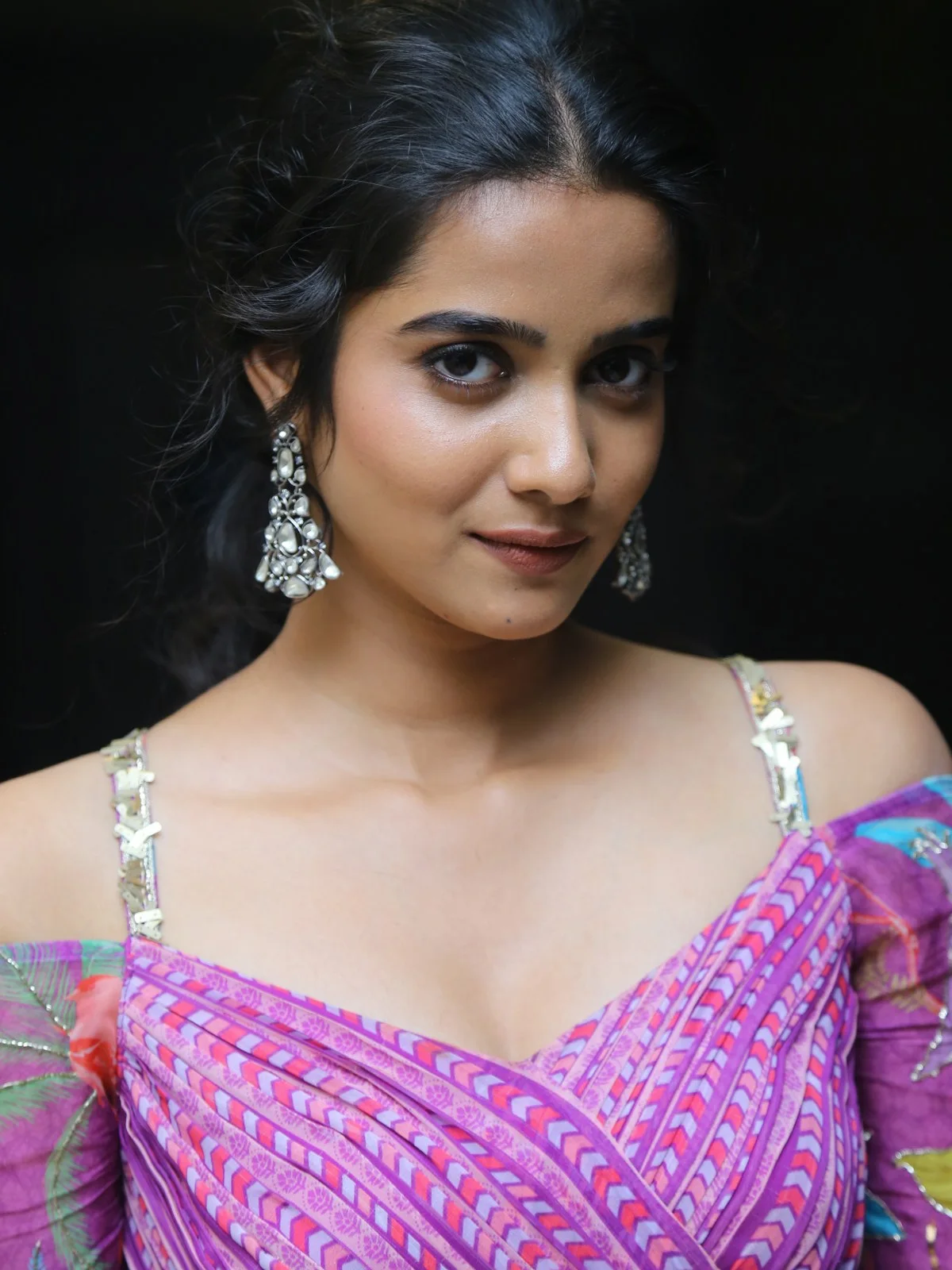 Sri Gouri Priya in Long Frock at MAD Movie Promotions