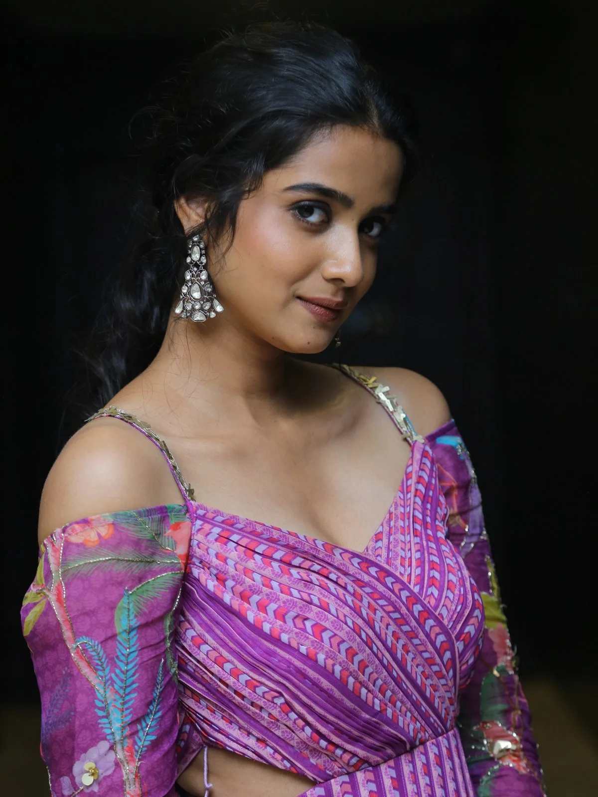 Sri Gouri Priya in Long Frock at MAD Movie Promotions