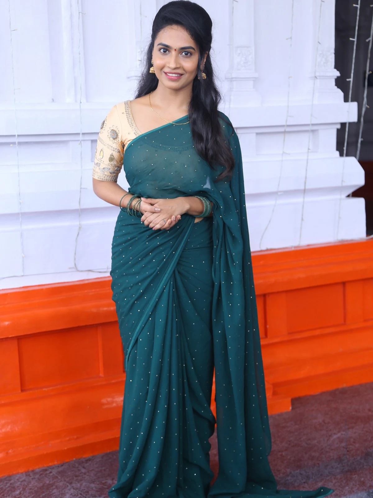Tollywood Actress Alekhya Harika New Saree Photos