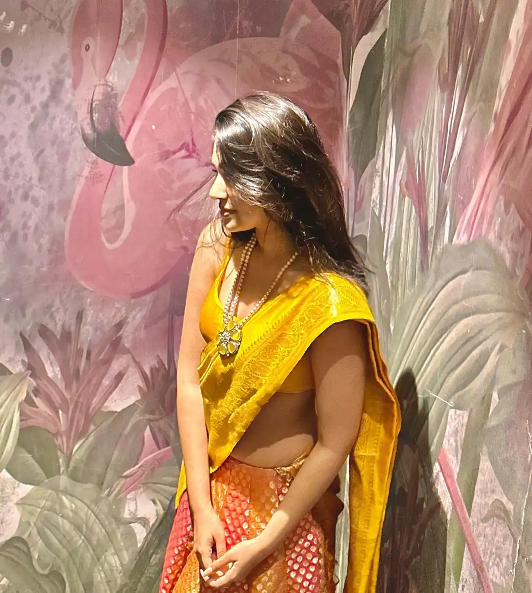 Tollywood Actress Krithi Shetty Half Saree Photos