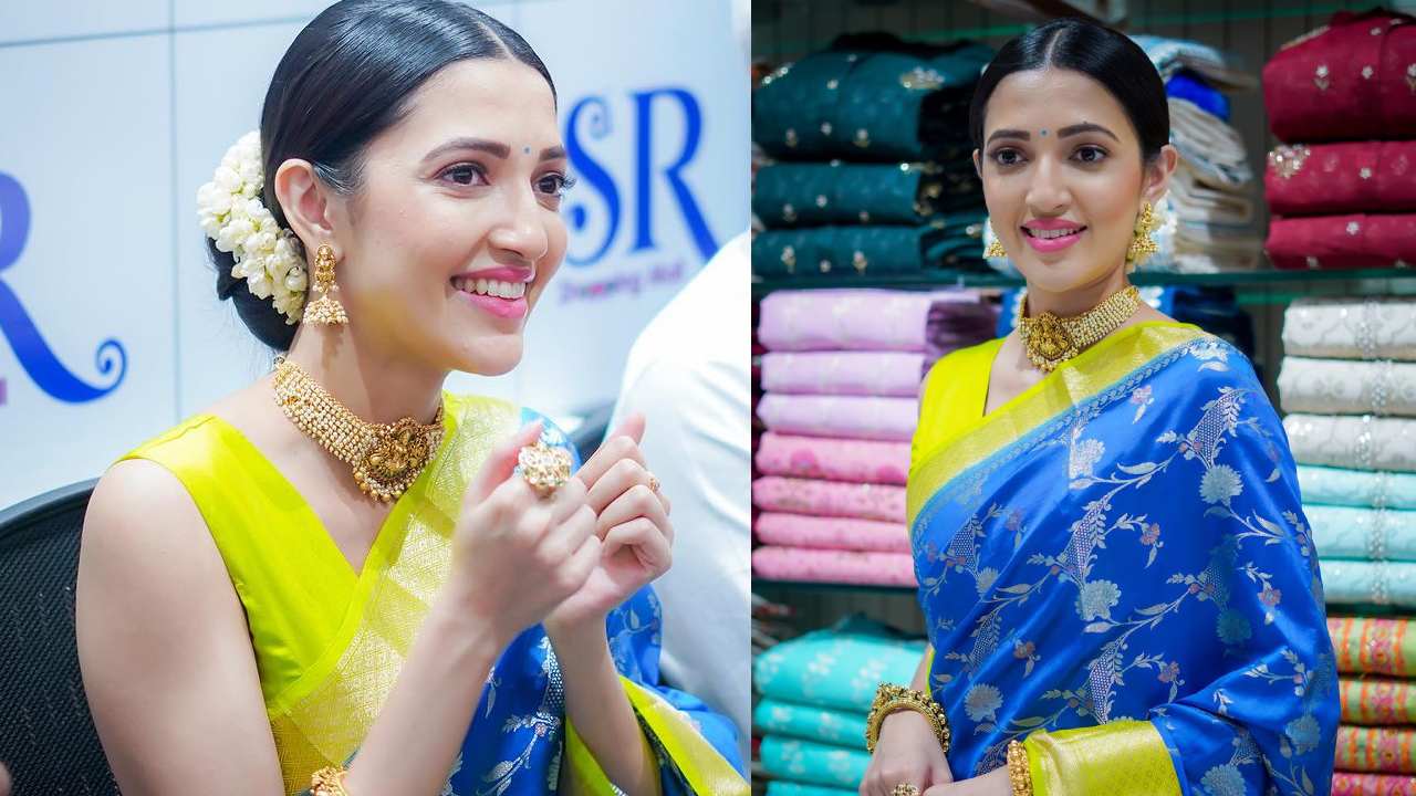 Neha Shetty : షాప్ ఓపెనింగ్‌లో చీర అందాలతో మెస్మరైజ్ చేసిన నేహా శెట్టి..