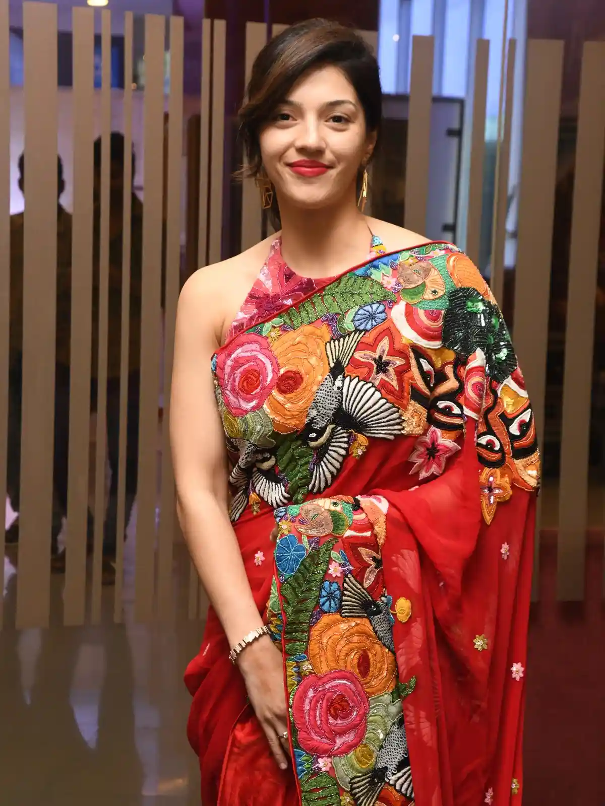 Tollywood heroine Mehreen Pirzadaa saree photos at spark event