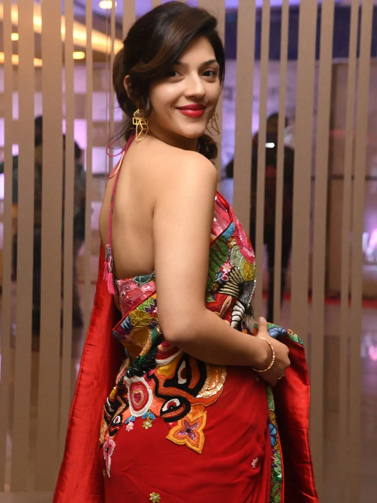 Tollywood heroine Mehreen Pirzadaa saree photos at spark event