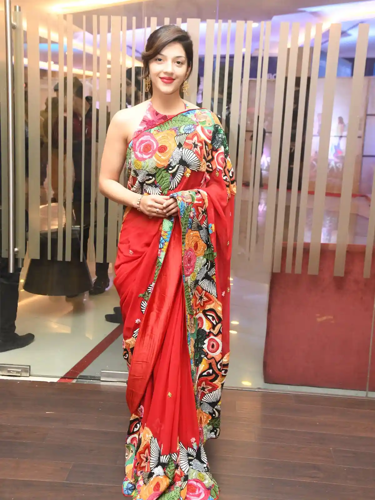 Tollywood heroine Mehreen Pirzadaa saree photos at spark event