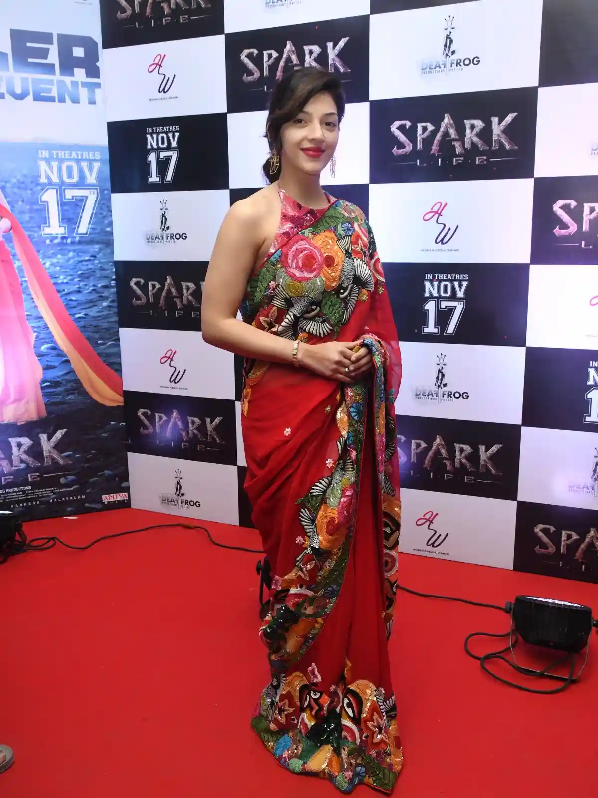 Tollywood heroine Mehreen Pirzadaa saree photos at spark event