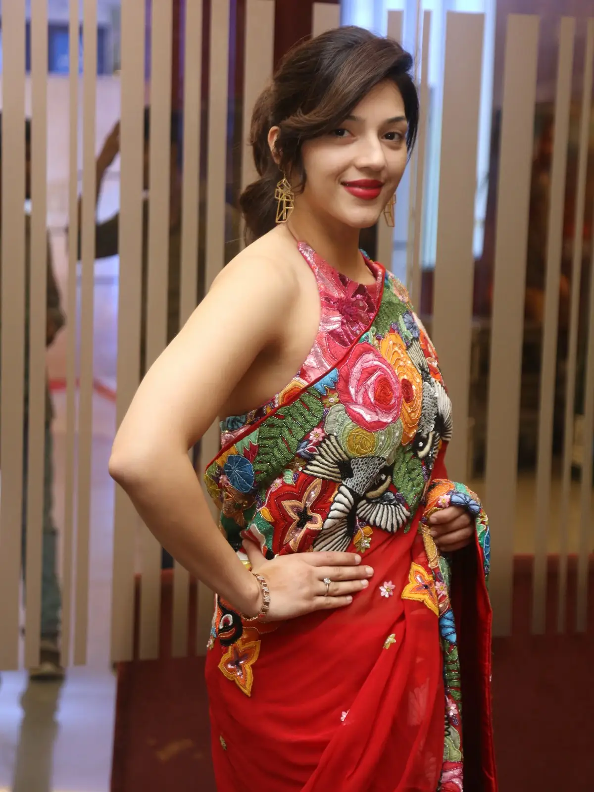 Tollywood heroine Mehreen Pirzadaa saree photos at spark event
