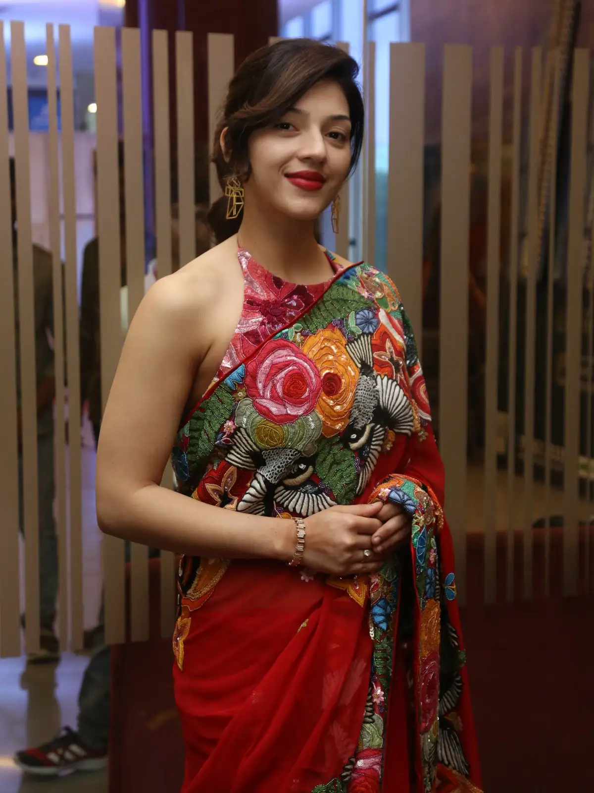 Tollywood heroine Mehreen Pirzadaa saree photos at spark event