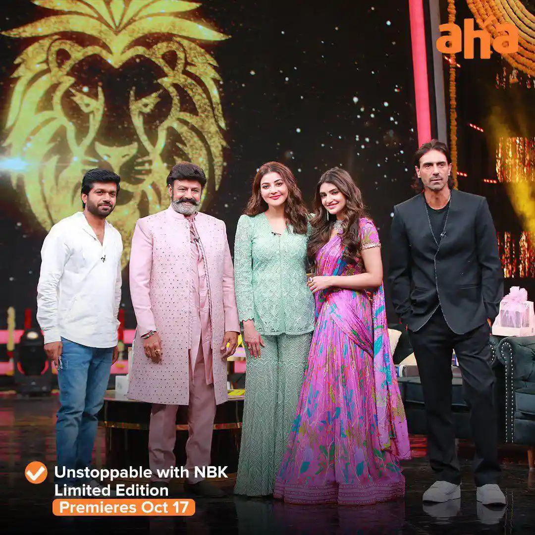 Bhagavanth Kesari Movie Team Visitis Unstoppable with NBK Season 3 First Episode