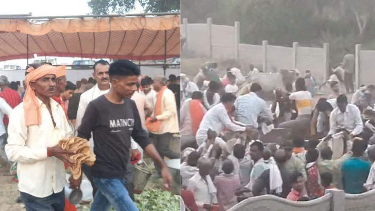 Rotis Looted in BJP Meeting: మీటింగ్ నుంచి సీఎం అలా కదలగానే.. రొట్టెలు, కూరగాయలతో పరుగులు పెట్టిన కార్యకర్తలు Rotis Looted in BJP Meeting: మీటింగ్ నుంచి సీఎం అలా కదలగానే.. రొట్టెలు, కూరగాయలతో పరుగులు పెట్టిన కార్యకర్తలు