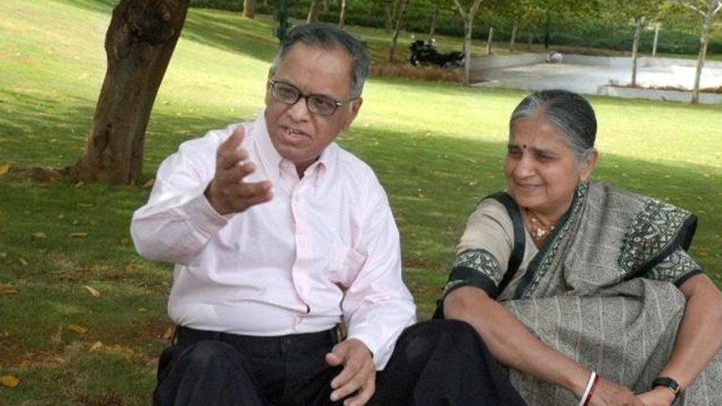 Narayana Murthy Doesnot Know Working for Less Than 80 to 90 Hours A Week Says his Wife Sudha