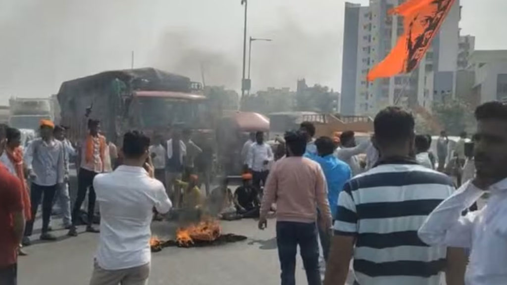 Mumbai to Bengaluru highway blocked and trains halted as Maratha quota stir intensifies