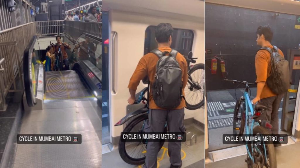 bicycle on Mumbai Metro