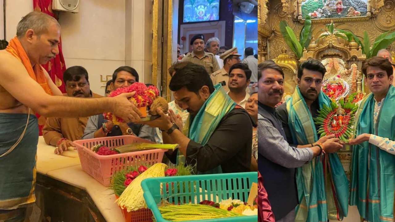 Ram Charan : ముంబై సిద్ధి వినాయక ఆలయంలో రామ్ చరణ్.. అయ్యప్పమాలలో.. Ram Charan : ముంబై సిద్ధి వినాయక ఆలయంలో రామ్ చరణ్.. అయ్యప్పమాలలో..