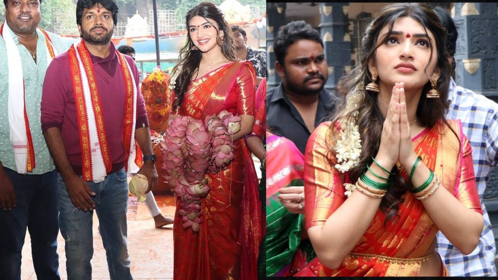Sreeleela and Bhagavanth Kesari Movie Team in Vijayawada Kanakadurga Temple