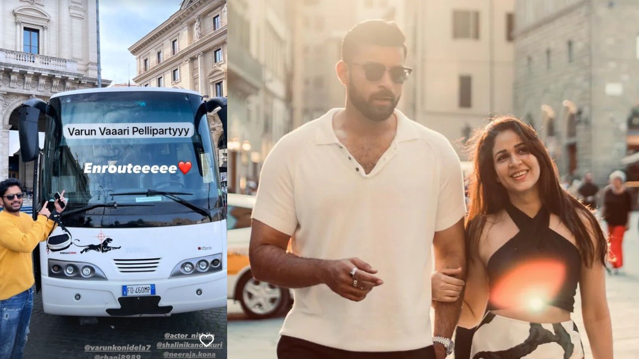 Nithin : వరుణ్ లావణ్య పెళ్ళికి బస్సు వేసుకొని మరీ వెళ్తున్న నితిన్ ఫ్యామిలీ.. Nithin : వరుణ్ లావణ్య పెళ్ళికి బస్సు వేసుకొని మరీ వెళ్తున్న నితిన్ ఫ్యామిలీ..