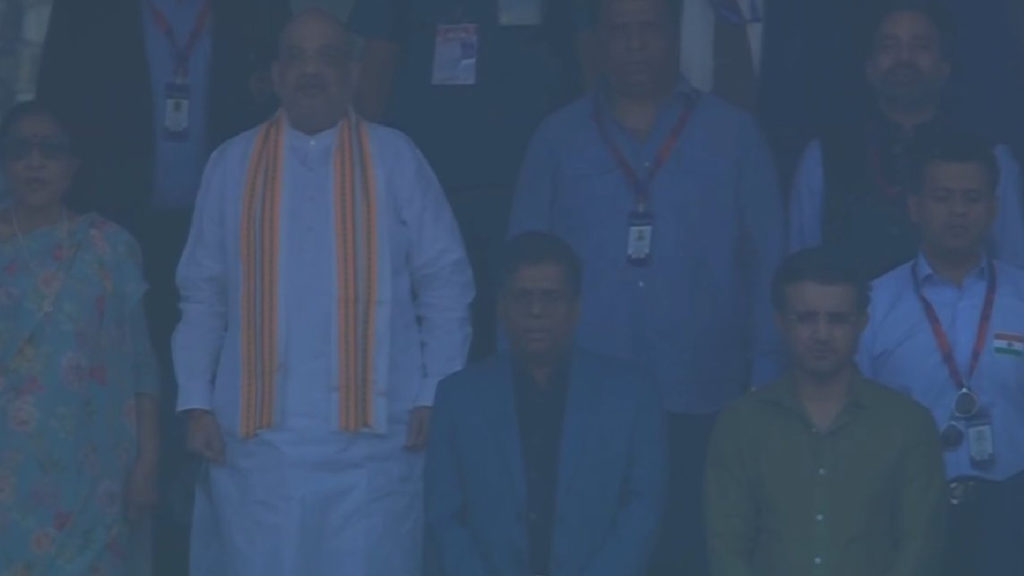 Amit Shah watch ODI World Cup 2023 along with star singer