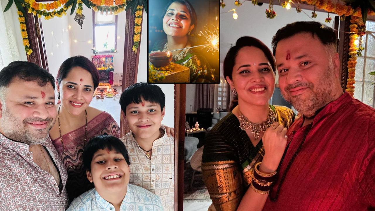 Anasuya Bharadwaj : ఫ్యామిలీతో అనసూయ దీపావళి సెలెబ్రేషన్స్..
