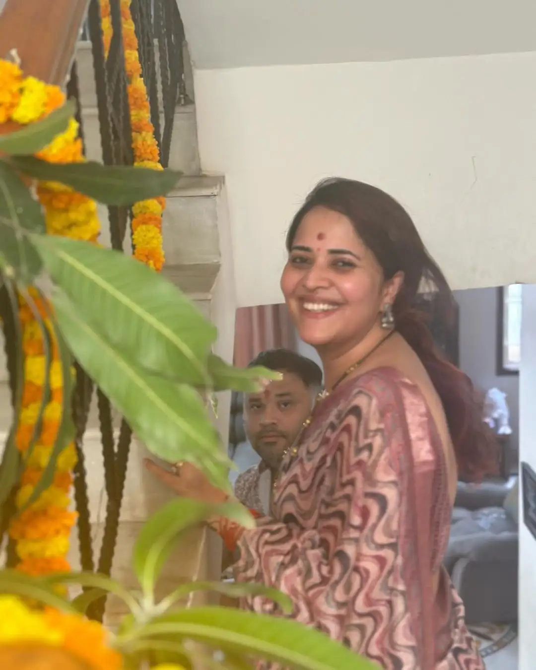 Anasuya Bharadwaj Diwali Celebrations with Family