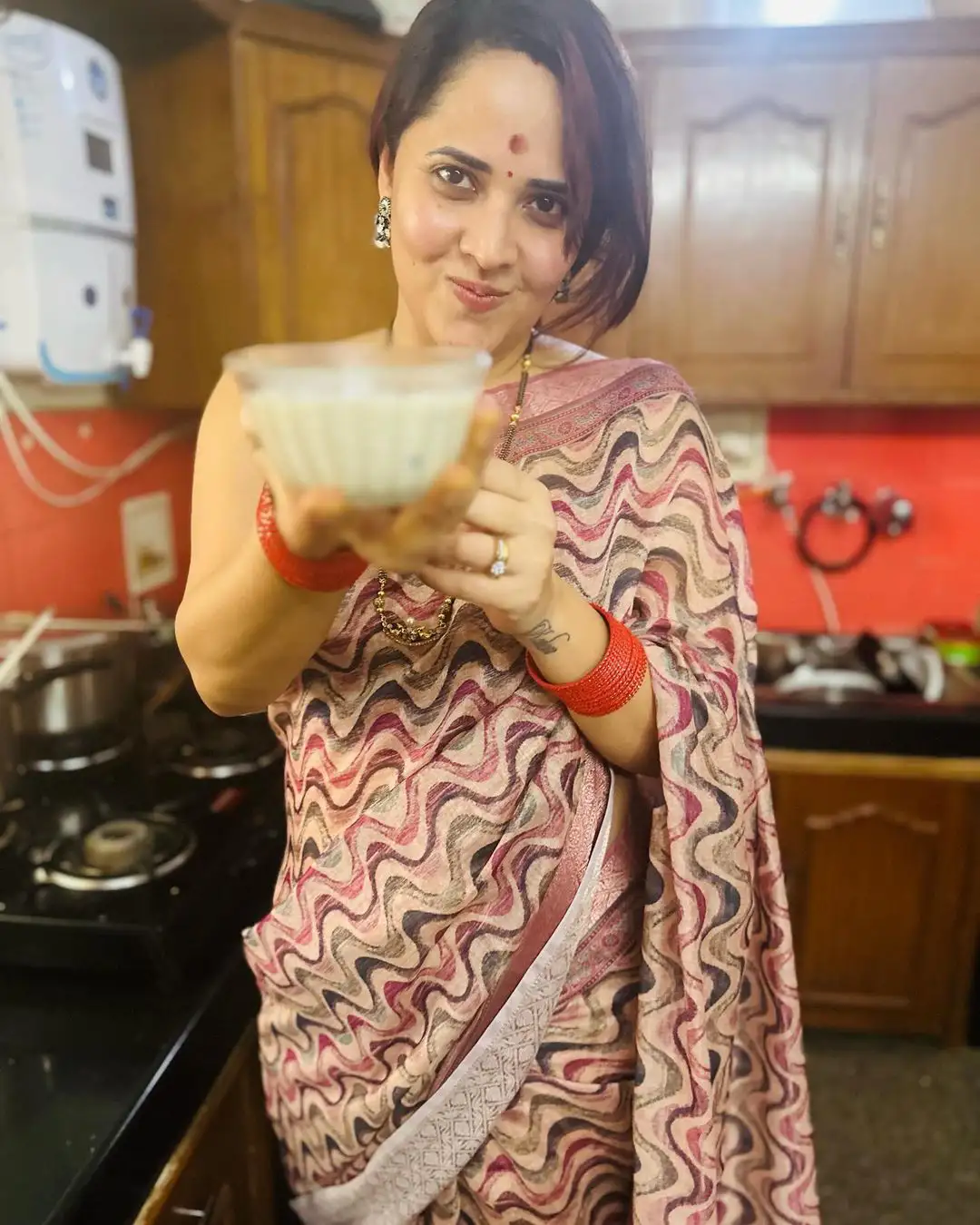 Anasuya Bharadwaj Diwali Celebrations with Family