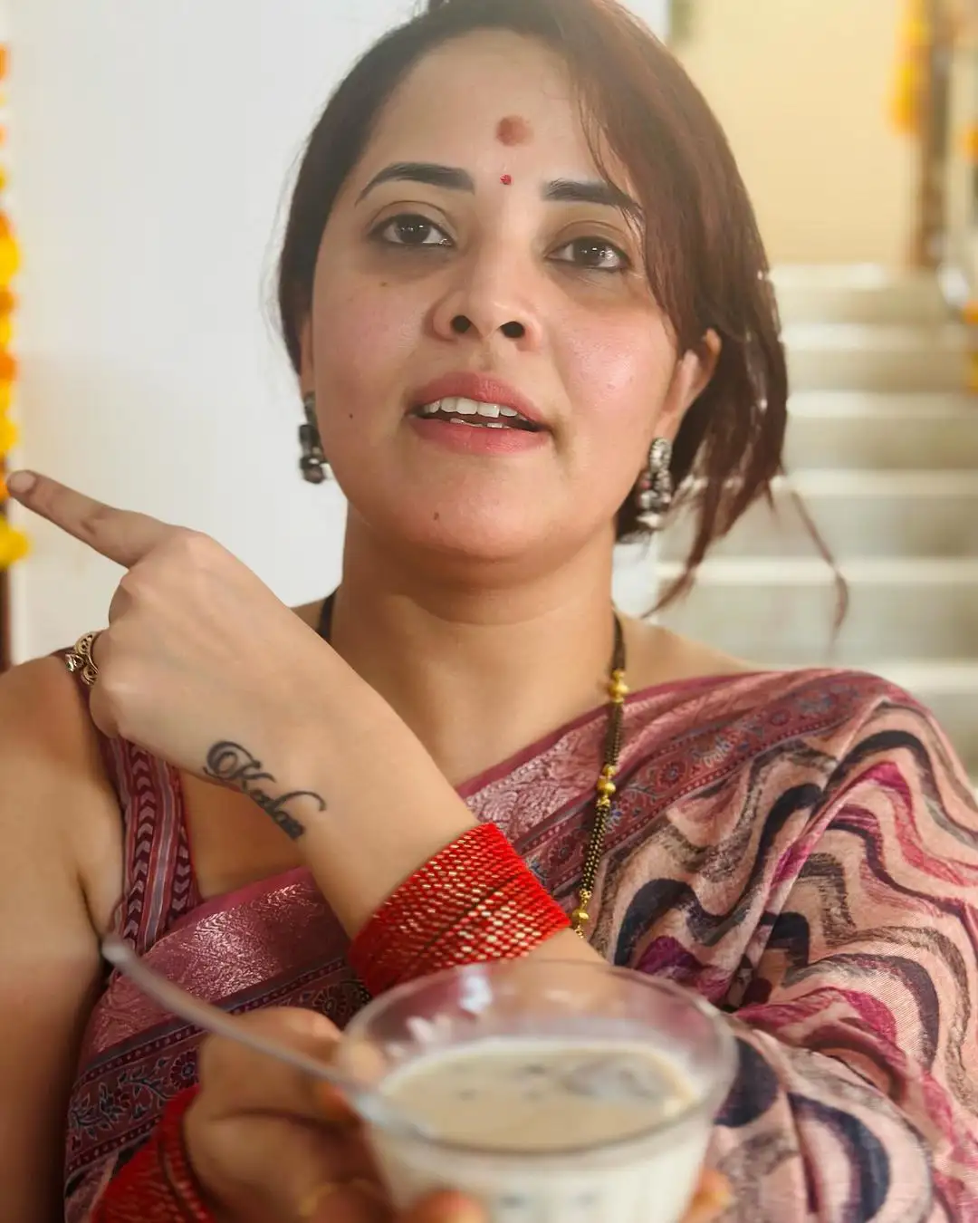 Anasuya Bharadwaj Diwali Celebrations with Family