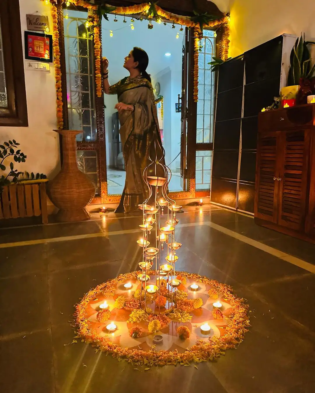 Anasuya Bharadwaj Diwali Celebrations with Family
