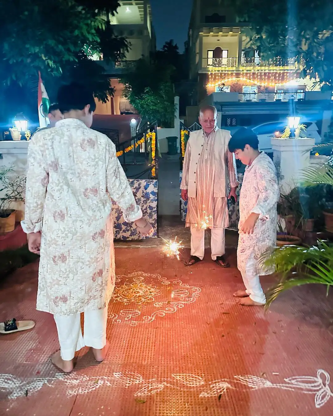 Anasuya Bharadwaj Diwali Celebrations with Family