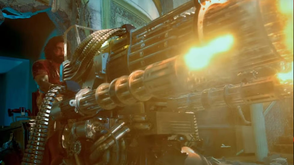 Animal Movie art director said machine gun showed in trailer is not vfx