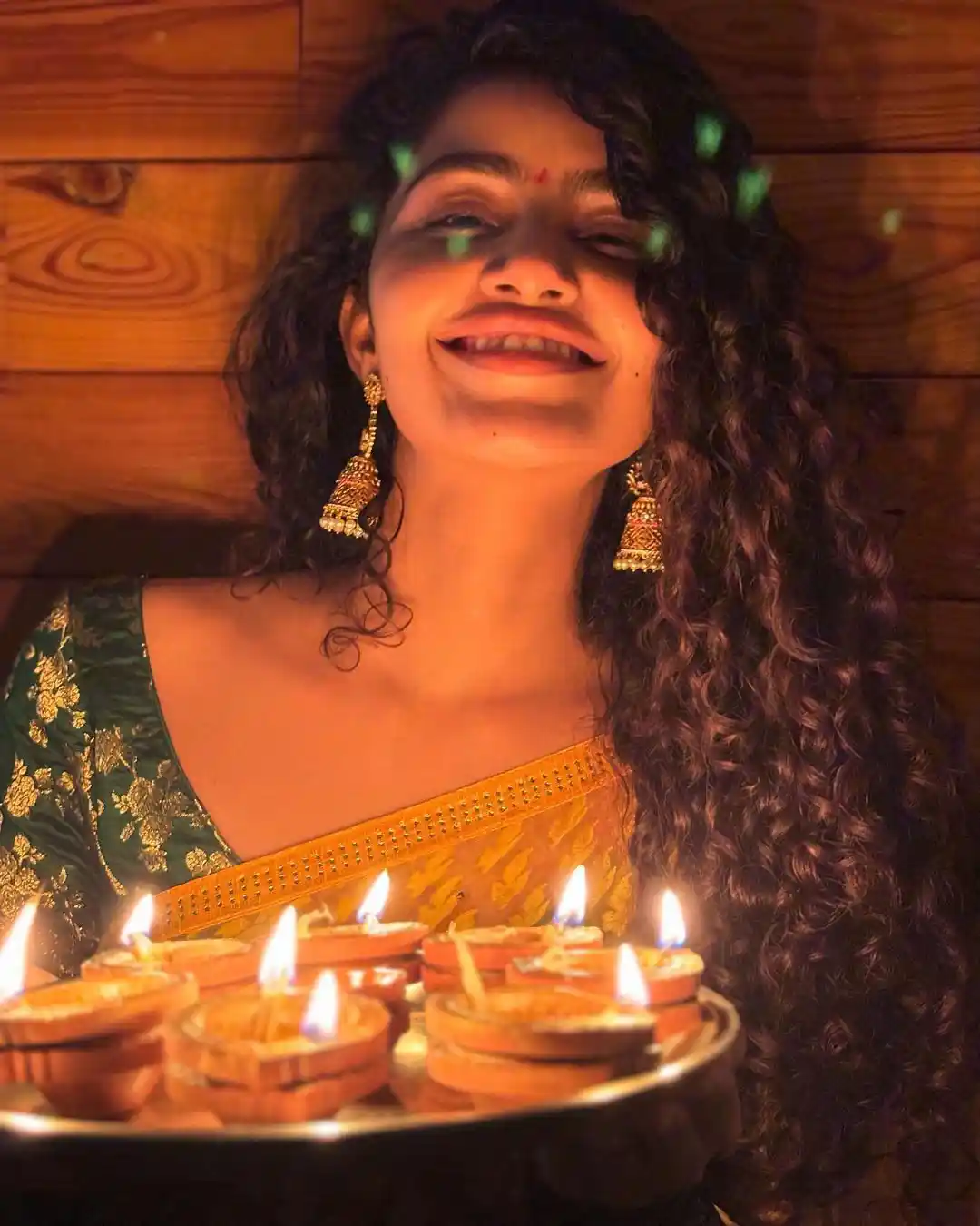 Anupama Parameswaran Cute Diwali Photos