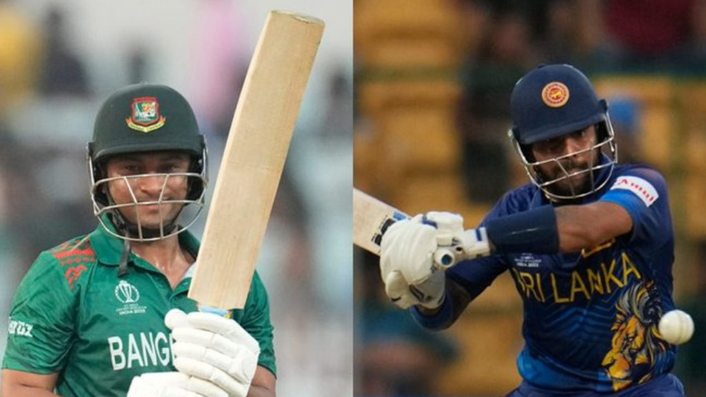 icc cricket world cup 2023 today bangladesh vs sri lanka live match score and updates
