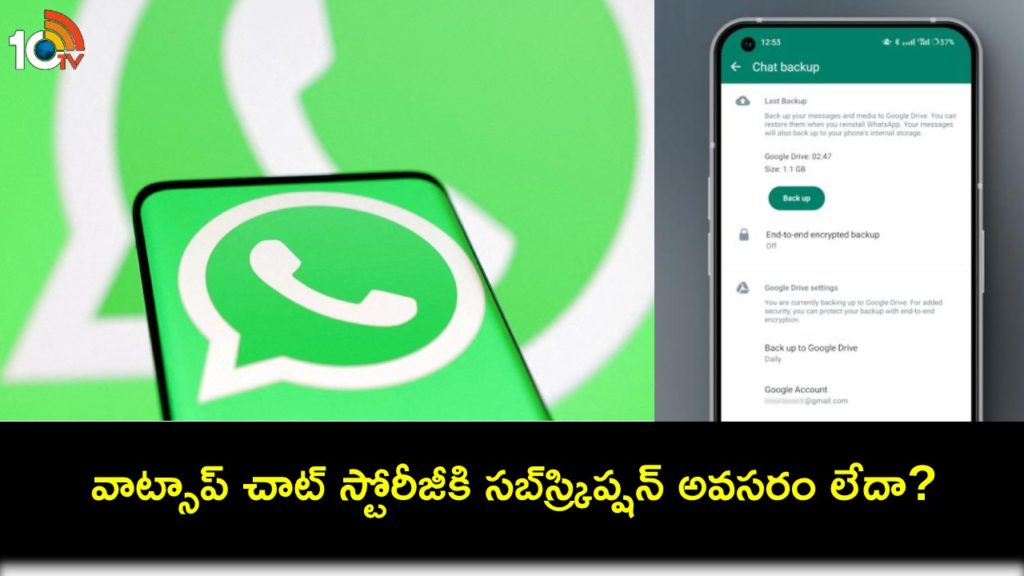 Don't want to pay for storing WhatsApp chats