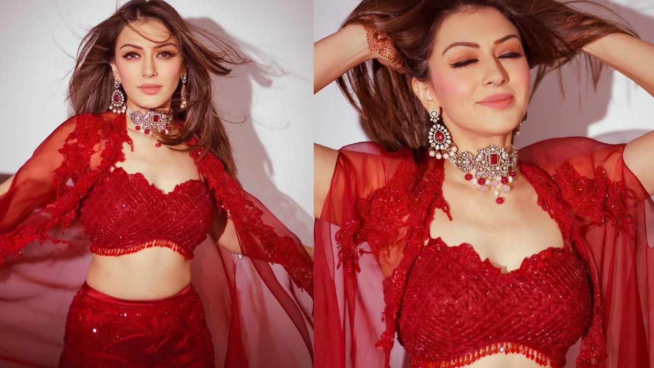 Hansika Motwani : రెడ్ డ్రెస్‌లో హన్సిక హొయలు..